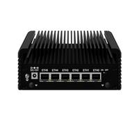 ROUAFWIT Micro Firewall Mini PC Core i3 N305 12TH Gen 8C/8T Fanless, Router Appliance Computer, Supporto Win, OPNsense, 6 x 2.5Gbe i226-V, Barebone, NO RAM NO Storage NO System
