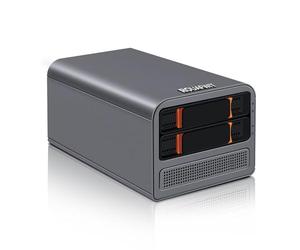 ROUAFWIT Mini PC Core i3 N305 Nas 2 Bay Soft Router 3-in-1, DDR5 32G RAM 1T NVME SSD Ufficio Desktop Micro Computer Network Storage, 2 x i226V 2.5GbE, Dual Fan, SPK/MIC