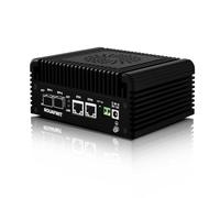 ROUAFWIT Mini PC Dual 10GbE SFP+ Firewall Appliance, N100 10Gigibit Micro Hardware Computer, 2 x i226V 2.5GbE Port, Barebone NO RAM NO SSD, 2 Display, Type-C, TF, SPK/MIC