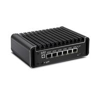 ROUAFWIT Mini PC Firewall Appliance N150 (Upgraded N100), Fanless Micro Computer, DDR5 8GB RAM 128GB SSD, 6 x 2.5Gbe i226-V, Triple Display, TF Slot