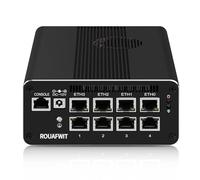ROUAFWIT Mini PC Micro Firewall i5-1135G7, DDR4 16GB RAM 256GB SSD Router Appliance Computer, Support Win-dows, P-Fsense, OPNsense, Mi-krotik, 8 x 2.5Gbe i226-V Lan, CONSOLE COM, Type-C, AES-NI