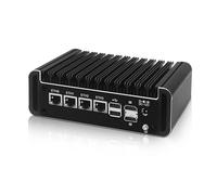 ROUAFWIT Mini PC N150 (Upgraded N100) Firewall, Fanless Micro Appliance, DDR5 16GB RAM 128GB SSD, 4 x i226V 2.5GbE LAN OPNsense Hardware, AES-NI, 2 xSATA3.0, Type C