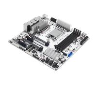 ROUAFWIT W680 NAS Motherboard Micro ATX 12 Bay, LGA1700 mATX PC Mainboard mit 2x10GbE, 2x 2.5GbE LAN, 4 x DDR5 Desktop RAM (ECC), 3 x NVMe, PCIe5.0 x16, vPro, Without SATA Cable, 8G RAM 128G SSD