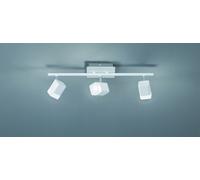 ROUBAIX BARRA 3 SPOTS LED 10,5W 1200lm, 3000K QUADRATI METALLO BIANCO L.48CM