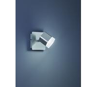ROUBAIX SPOT LED 3,5W 400lm, 3000K SINGOLO QUADRATO METALLO ACCIAIO SATINATO L.10CM