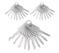 Roucerlin Set di 3 chiavi di emergenza con cordino, chiavi multiple in acciaio inox, strumento portatile per l'apertura di fabbri, strumenti di sblocco (set da 10 pezzi)