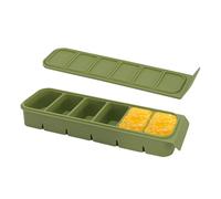 Roucerlin Vassoio per congelatore in silicone a rilascio facile con coperchio, stampi per congelatore per latte materno con 6 scomparti, vassoio quadrato riutilizzabile per cubetti di ghiaccio,