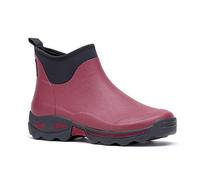 Rouchette Stivali di gomma da donna corti antiscivolo stivali da pioggia da giardino impermeabili corti, Colore: rosso, 38 EU