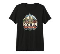 Rouen Francia Città delle Cento Guglie Maglietta Premium