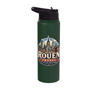 Rouen Francia Città delle Cento Guglie Stainless Steel Insulated Water Bottle