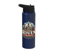 Rouen Francia Città delle Cento Guglie Stainless Steel Insulated Water Bottle