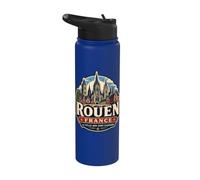Rouen Francia Città delle Cento Guglie Stainless Steel Insulated Water Bottle