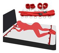ROUGE - Sangle de yoga en nylon pour les mains et les pieds, sangle de yoga circulaire pour lit amoureux en couple