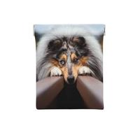Rough Collie Bokeh Railway Cani Animali domestici ruvidi, Spremere il portafoglio superiore da donna Borsa portaoggetti Piccola portamonete Portamonete