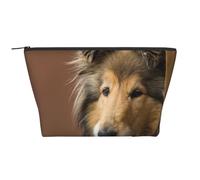Rough Collie Lassie Cani Grandi cani soffici Animali domestici, Borsa da toilette Borsa per trucco Borsa per cosmetici Borsa da toilette da viaggio portatile