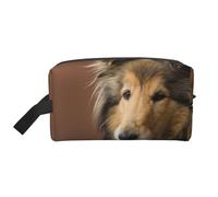 Rough Collie Lassie Cani Grandi cani soffici Animali domestici, Borsa per il trucco Borsa per cosmetici Borsa da viaggio portatile da viaggio Borsa per trucco Organizer