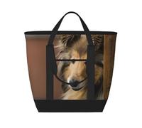 Rough Collie Lassie Cani Grandi e Soffici Animali Domestici,Borsa porta pranzo grande capacità isolata per donne e uomini, lavoro, picnic, viaggi