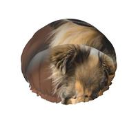 Rough Collie Lassie Cani Grandi e Soffici Animali Domestici,Cuffia da doccia, cuffia da notte, doppio strato, impermeabile, elastica, riutilizzabile.