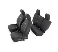 Rough Country, Set di coprisedili in neoprene per Jeep Wrangler Unlimited 4 porte (2008-2010), per sedili anteriori e posteriori, impermeabili, resistenti ai raggi UV, con imbottitura in schiuma