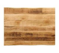 Rough Mango Solid Wood Table Top, 70 x 60 x 3,8 cm, Natural Edge, durevole, in legno, per appuntamenti, cucine, desk