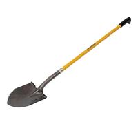 Roughneck ROU68044 Pala con manico lungo seghettato, giallo e nero, 1460 mm