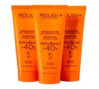 Rougj Crema Abbronzante Corpo a Base di Carrotene - 100 ml x 3 - Crema Carotene per Abbronzatura - Acceleratore Abbronzatura con Riboflavina Vitamina B2, ATP, Glicerina e UnipertanVeg AttivaBronz +40%