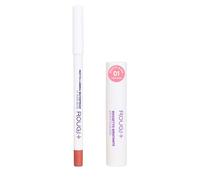 Rougj Full Color Rossetto + Matita Labbra Waterproof - Rossetto cremoso Light Rose, idratante e a lunga durata - Matita labbra Nude Beige, precisa e a prova di sbavature - Made in Italy