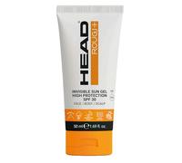 Rougj Head Gel Invisibile SPF 30, 50 ml - Crema Solare Viso 30 Trasparente a Rapido Assorbimento, Protezione Solare Viso e Corpo - Effetto Seconda Pelle
