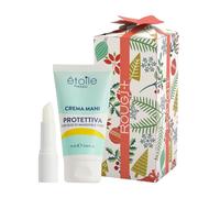 Rougj Kit Natale 03 Cura e comfort - Cofanetto idratante con crema mani e burro labbra, 75 ml e 5 ml