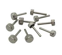 ROUHO 10 Pezzi Esteso Guarda Corona 4mm Acciaio Inossidabile Quarzo Orologio Corona Movimento Parti