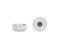 ROUHO 10 Pezzi Guarda Corona Parti Quarzo Meccanico Movimento Corona Metallo Orologi Accessori-Argento Interno 2,0 mm Esterno 6.0mm