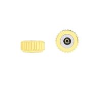 ROUHO 10 Pezzi Guarda Corona Parti Quarzo Meccanico Movimento Corona Metallo Orologi Accessori-Oro Interno 2,0 mm Esterno 4.0mm