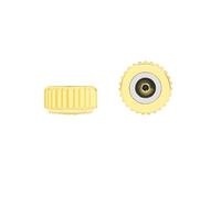 ROUHO 10 Pezzi Guarda Corona Parti Quarzo Meccanico Movimento Corona Metallo Orologi Accessori-Oro Interno 2,5 mm Esterno 3.5mm
