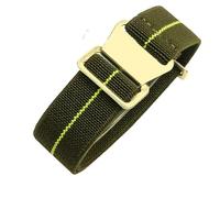 ROUHO 18mm Elastico Nylon Cinturino Orologio Regolabile Braccialetto Fibbia Accessori0-C + Oro Fibbia