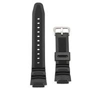 ROUHO 18Mm Originale Cinturino Watch Band per Casio Sgw-300H Sgw-400H Sgw-300 Sgw-400 Nero