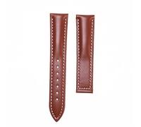 ROUHO 20 mm uomo polso orologio Cinturino orologio Cinturino pelle interfaccia piatta Cinturino ricambio orologio per OME-GA DE VEL-LE SEAMASTER SPEEDMASTER-Marrone