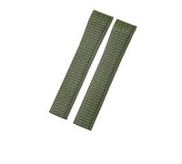 ROUHO 21mm Gomma Sportivo Cinturino Orologio Chiusura Déployante Impermeabile Braccialetto Silicone per Patek Philippe Aquanaut 5164/5167-Verde Scuro