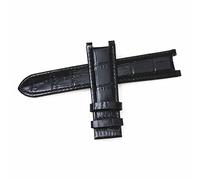 ROUHO 22 x 13 mm Cinturino per orologio in vera pelle di ricambio per cinturino morbido per GUESS GC-Nero