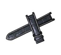 ROUHO 22 x 13 mm Cinturino per orologio in vera pelle di ricambio per cinturino morbido per GUESS GC-Nero + Bianco