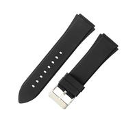 ROUHO 22mm Cinturino Orologio Silicone, Bracciale Gomma Impermeabile Anti-Sudore per Guess U0247G3 W1058G2 W0040G3-Nero