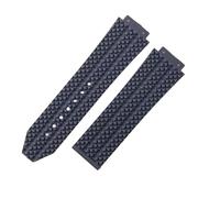 ROUHO 24 x 17mm Impermeabile Silicone Cinturino Orologio Gomma Orologio Riparazione Accessori Braccialetto per Hublot Big Bang-Blu