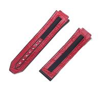 ROUHO 25 x 17 mm Pelle Orologio Cinturino Ricambio Orologi Accessori Regolabile Cinturino-Rosso