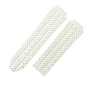 ROUHO 26 x 19mm Silicone Cinturino Orologio Ricambio Gomma Braccialetto Accessori per Hublot Big Bang-Bianco