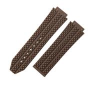 ROUHO 26 x 19mm Silicone Cinturino Orologio Ricambio Gomma Braccialetto Accessori per Hublot Big Bang-Marrone