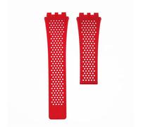 ROUHO 28 x 22 mm Accessori per Cinturini di Ricambio per Cinturini in Silicone Morbido per T-A-G HE-UER CA-RRE-RA-Rosso