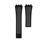 ROUHO 28 x 22 mm Accessori per Cinturini di Ricambio per Cinturini in Silicone Morbido per T-A-G HE-UER CA-RRE-RA-Nero