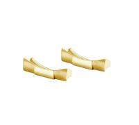 ROUHO 2Pz Maglia Cinturino Estremità Curve, Acciaio Inox Bracciale Parti Riparazione Compatibile per Rolex SUB Daytona-Oro 20mm