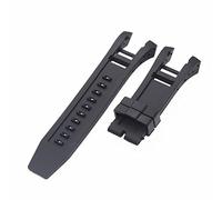 ROUHO 34mm cinturino in silicone cinturino di ricambio cinturino orologio accessori braccialetto orologio intelligente per INVICTA Suunto-Nero