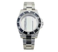 ROUHO 40mm Subacqueo Orologio Modifica Kit Cassa Orologio Bracciale Ceramica Lunetta Set per Rolex Submariner-B Compatibile con Miyota 8215 Movimento