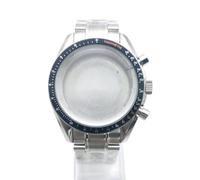 ROUHO 40mm Vintage Orologio Modifica Kit Adatto per Movimento Quarzo VK63 32,5mm Quadrante, Acrilico Lente Acciaio Inox Orologio Modding Cassa per Omega Speedmaster-B 2